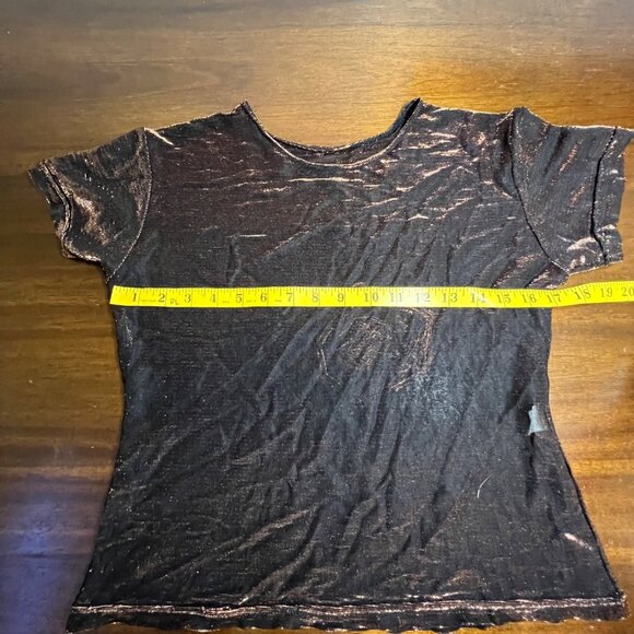Sheer Metallic Fairy Grunge Whimsigoth Top Brown Edgy Y2K Gothic Witchy Small - Picture 5 of 9